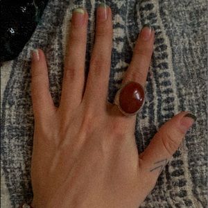 Red Jasper Sterling Silver Ring